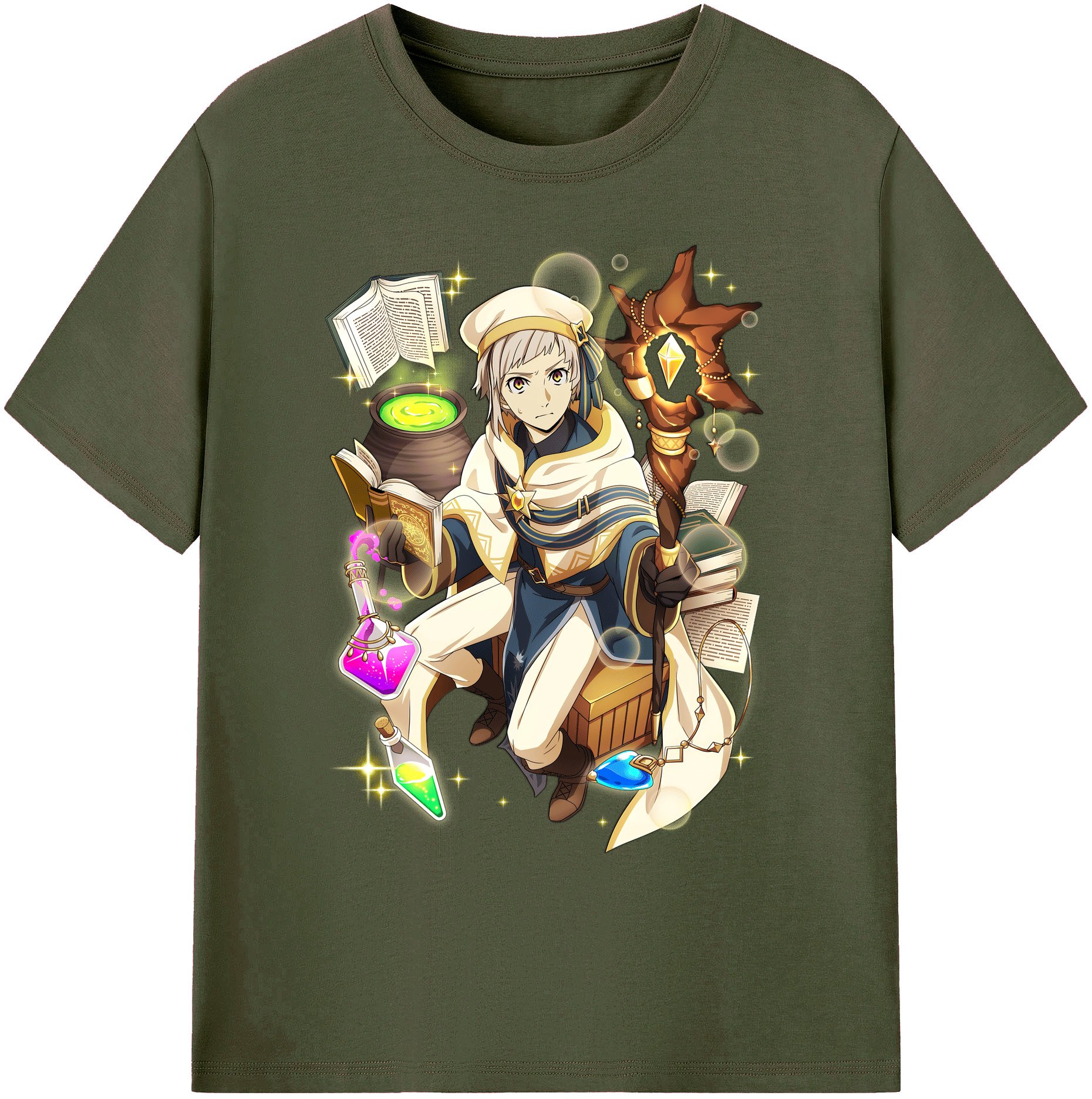 （画像用） 文豪ストレイドッグス Bungo Stray Dogs 綿100％ メンズ半袖Tシャツ｜肌触りやわらか＆通気性